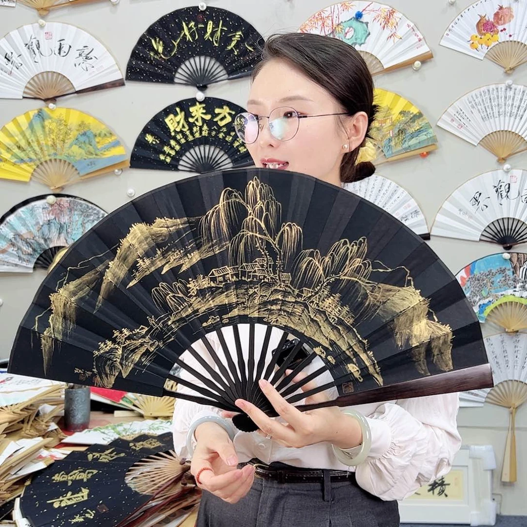 书法书法 10寸 黑檀 手写手绘 默认粘好