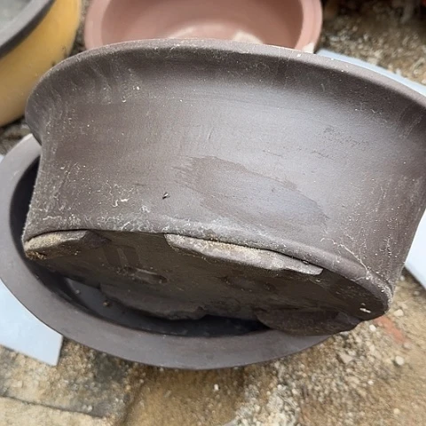 紫砂30-30素面椭圆花盆花盆花盆