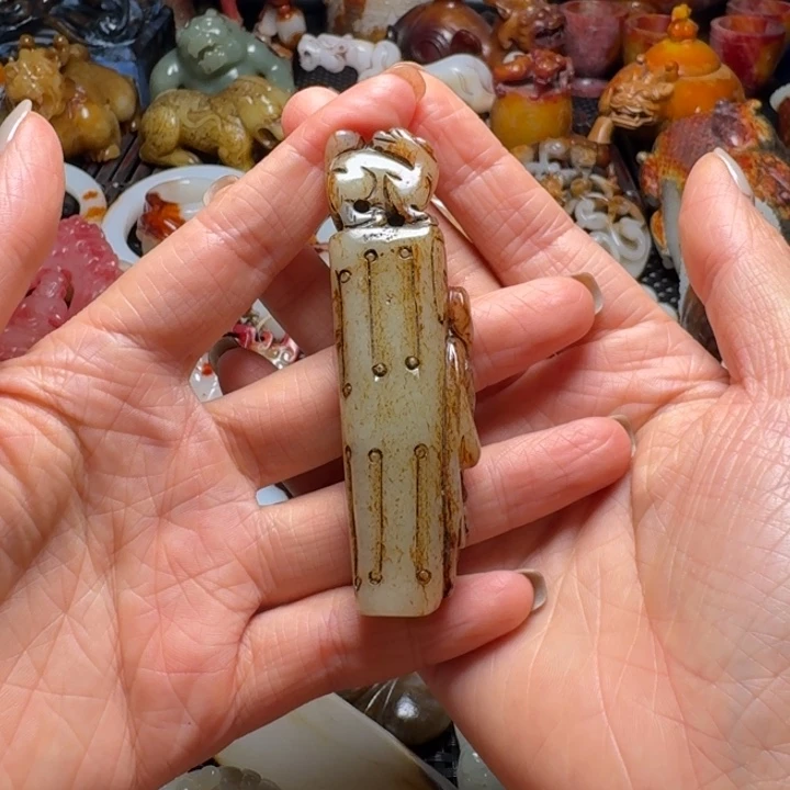 和田玉未镶嵌挂件人*