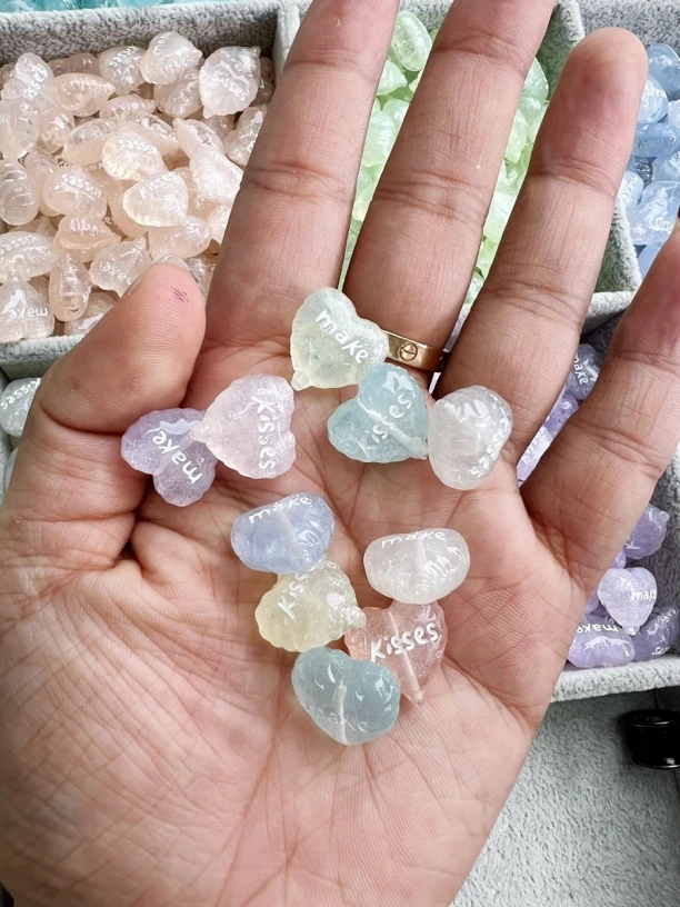 DIY饰品配饰 韩国胶定制珠 “差一口气”爱心气球 手作材料