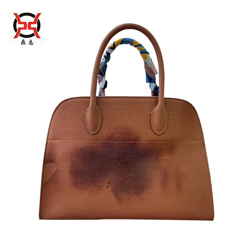 【Tr-Margaux】MASONI 原厂小牛皮 苯染马鞍皮 升级版半手缝 手提包