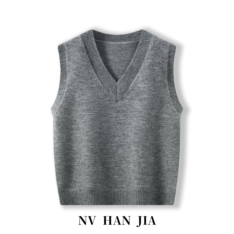 清仓捡漏~专柜马甲背心女秋冬叠穿内搭坎肩V领马夹针织洋气上衣春