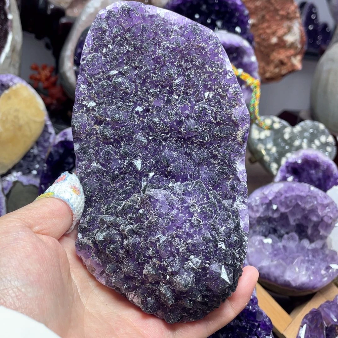 珠宝半成品银S925镶嵌紫晶捡漏