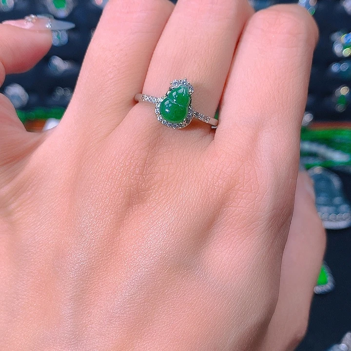 翡翠戒指未镶嵌天然翡翠