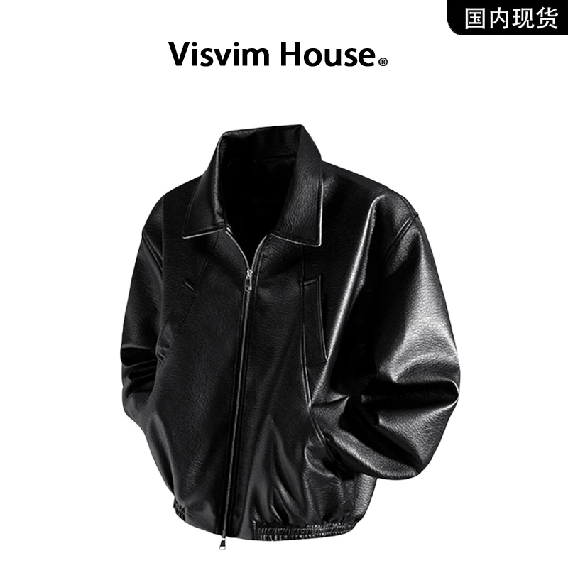 【品牌现货撤柜】VISVIM WINGS秋季新款高街休闲机车皮夹克外套男士