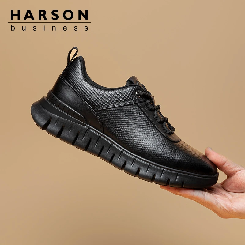 2025新款头层小牛皮商务休闲运动老爹风琴灵动男鞋大气百搭时尚款