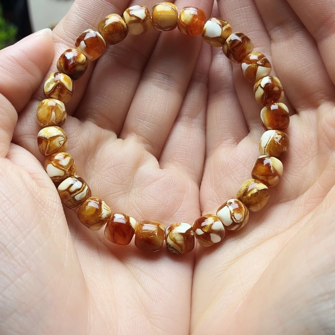 *****沁色老型手串单圈8+精工