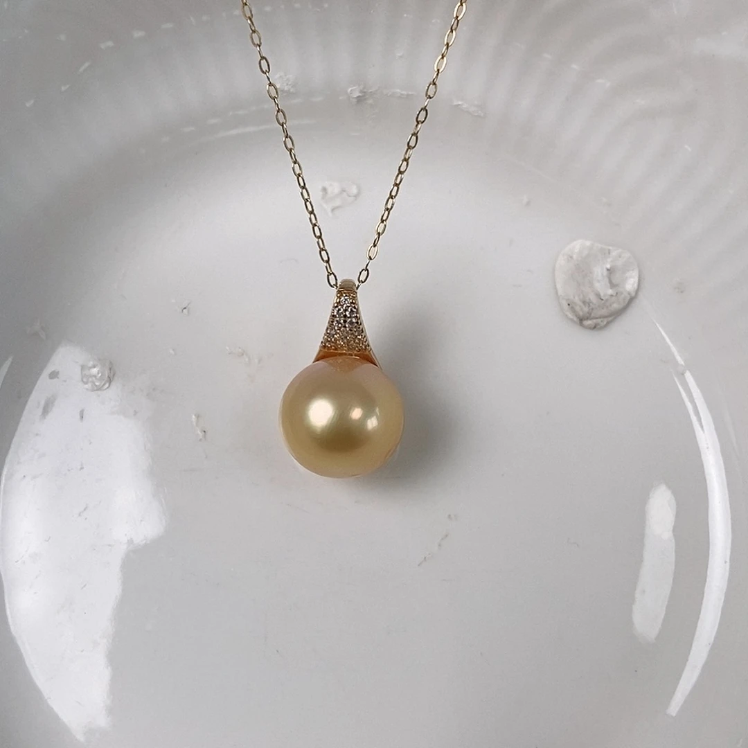 海水珍珠颈饰银S925镶嵌