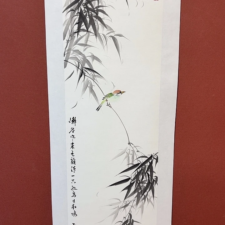 国画听兰老师花鸟