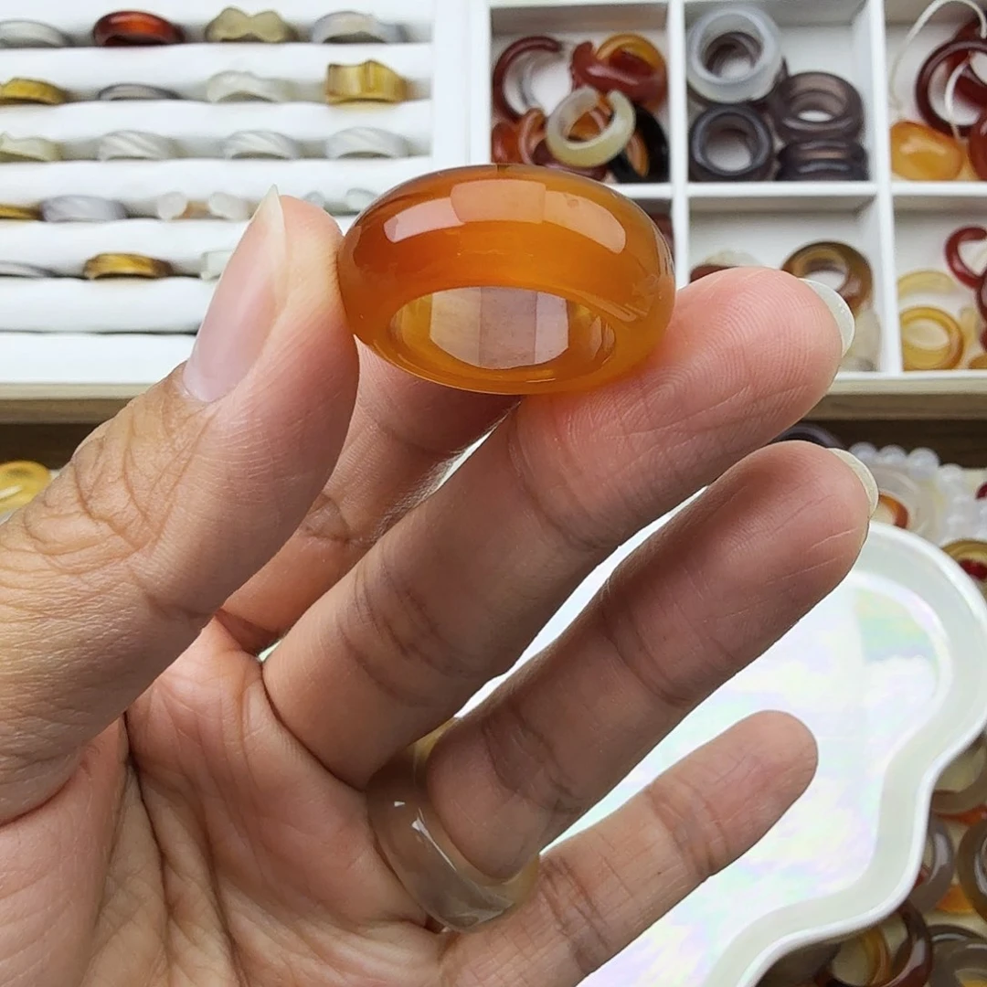 玛瑙/玉髓戒圈未镶嵌W****14圈福利不退换