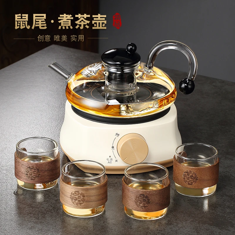 加厚玻璃茶壶电陶炉家用小型耐热泡茶壶养生壶烧水壶套装功夫茶具