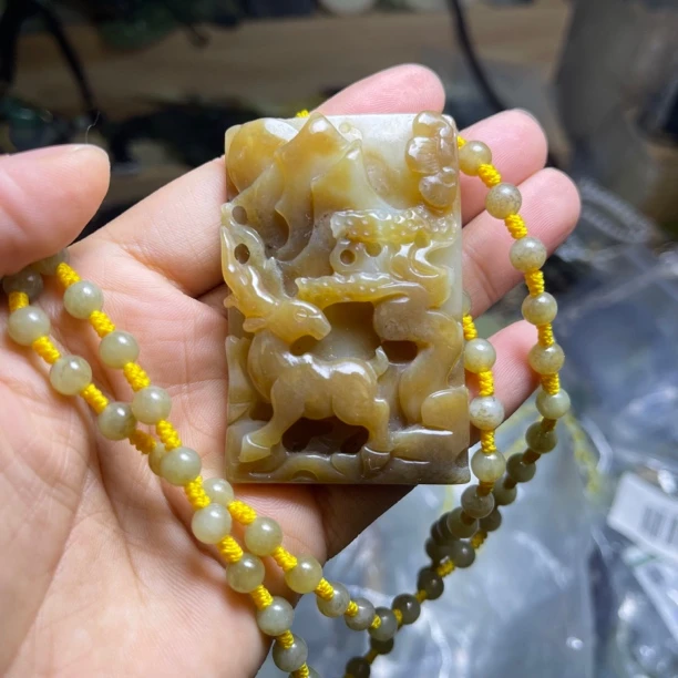 高货福利天然和田玉发财路路路通鹿挂件多用款稀少红糖老料子