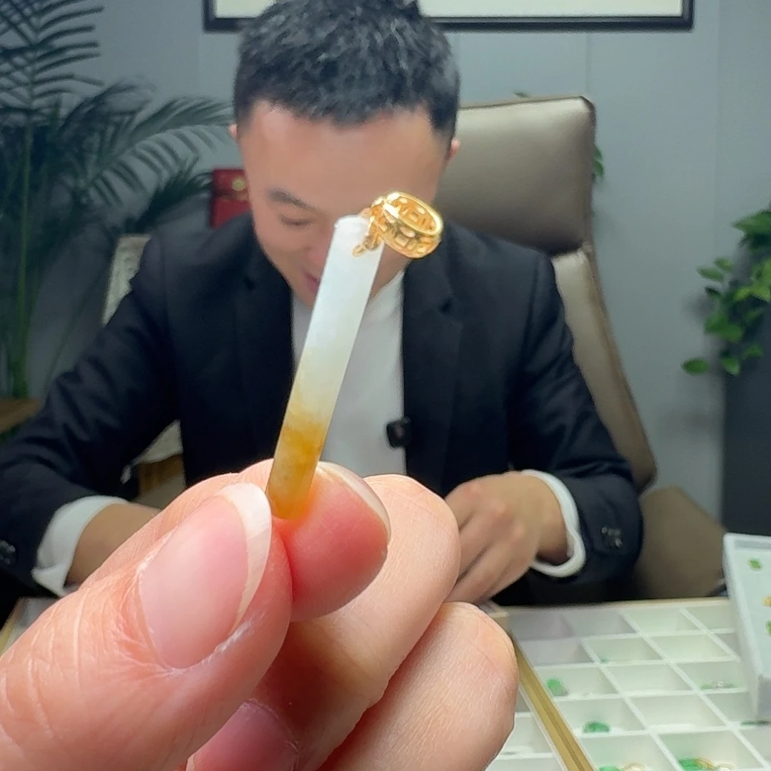 翡翠银S925镶嵌吊坠(不含链)天然