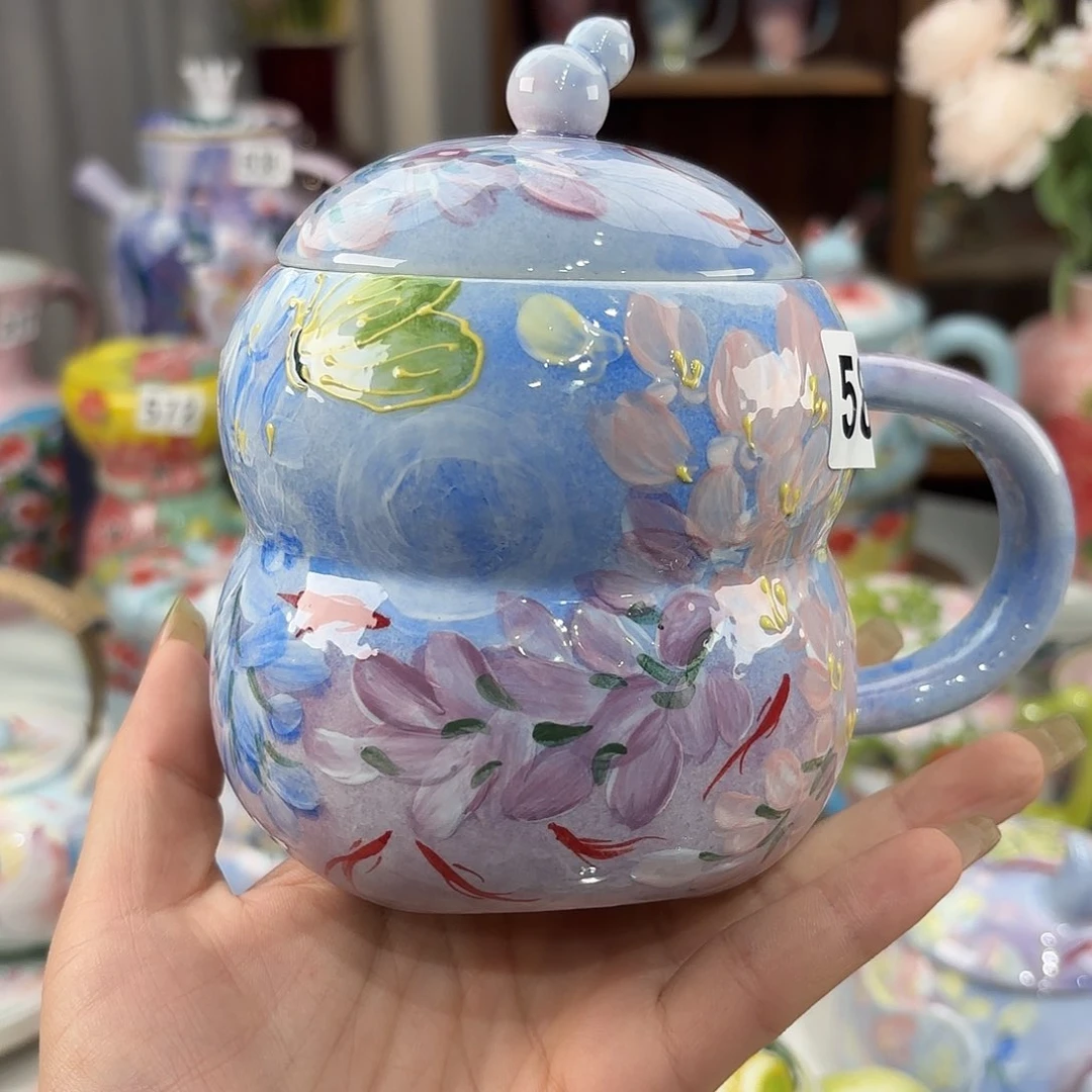 景德镇手绘高温釉下彩陶瓷茶具