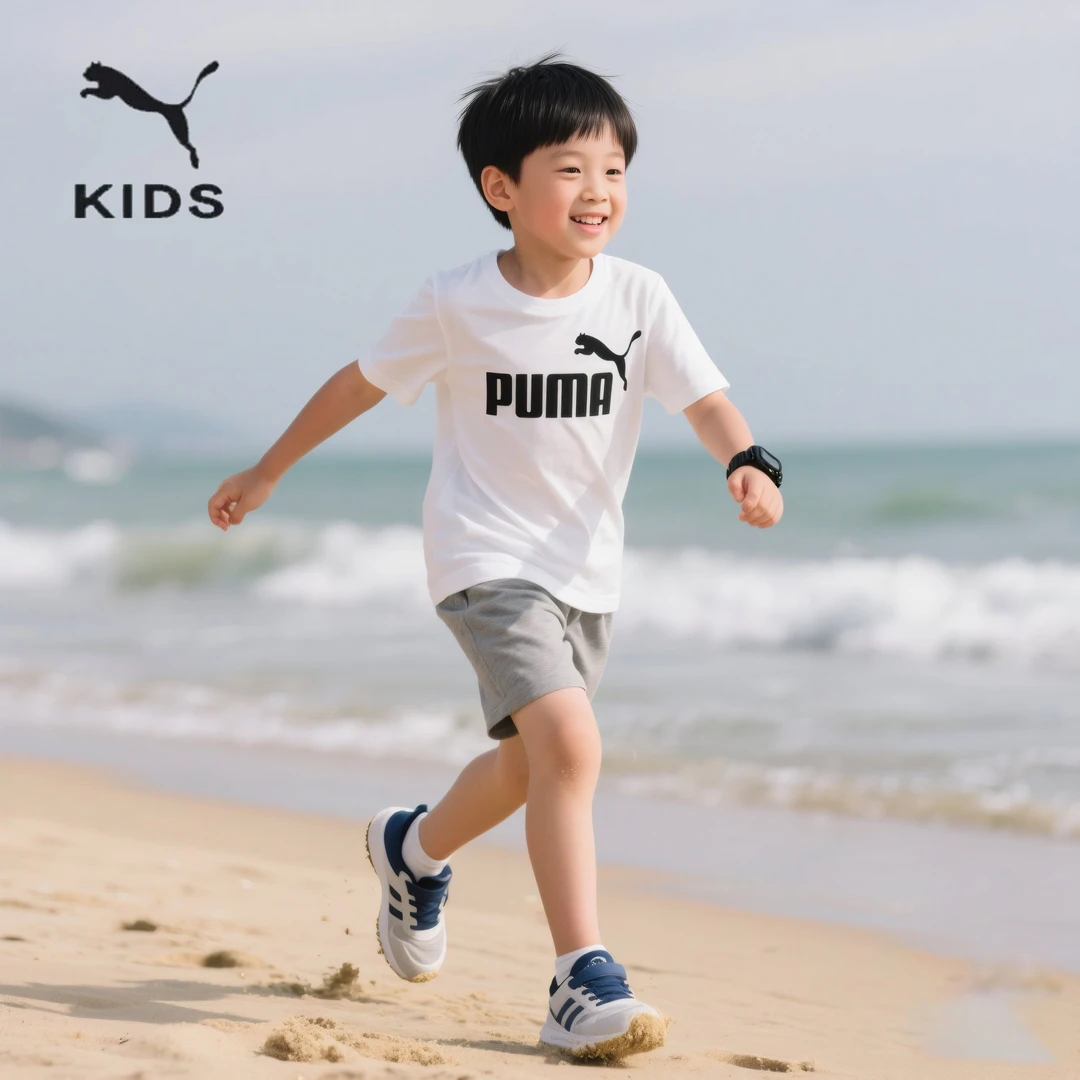 【PUMA】彪马儿童男女夏季潮流透气印花短袖353223117242