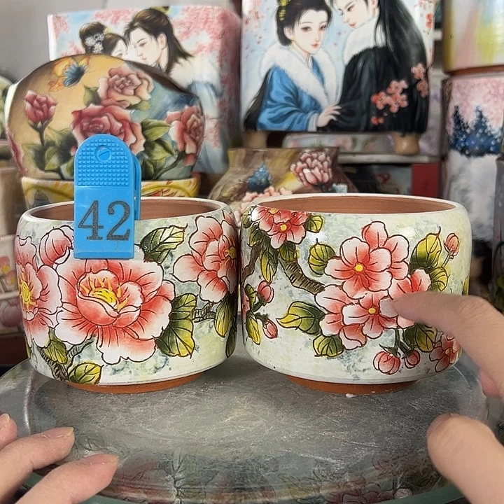 景德镇市手绘花盆性价比超级无敌高