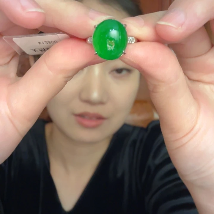 翡翠银S925镶嵌吊坠(不含链)戒指