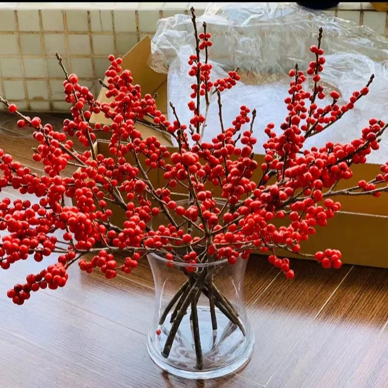 观赏北美冬青中国红高品质瓶插花新鲜切枝冬季家居装饰
