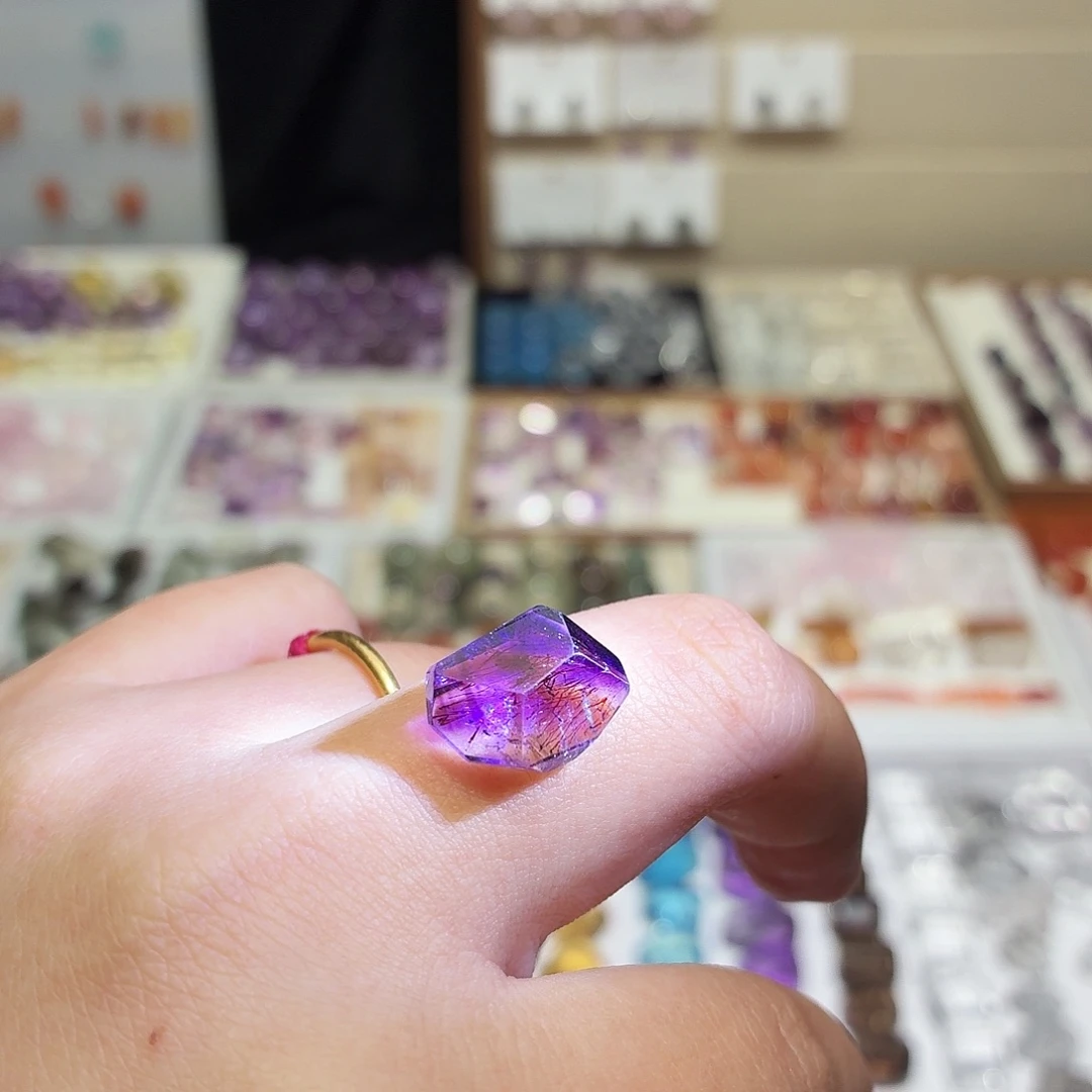 未镶嵌吊坠(不含链)水晶福利款 紫超七 随形 打孔定制不退换