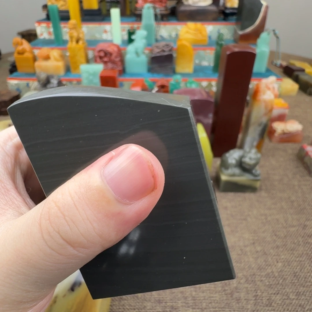 福***多青田石印石青田封门黑