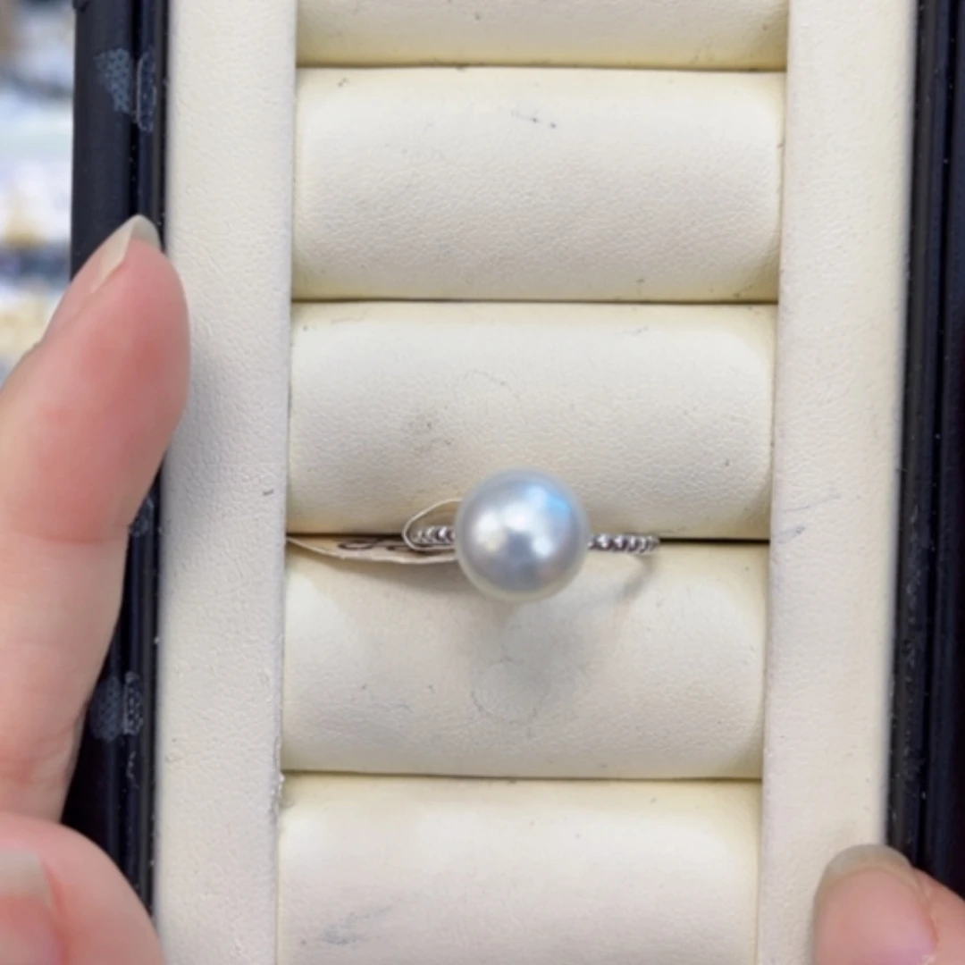 【闪购商品】海水珍珠戒指未镶嵌10-11mm澳白