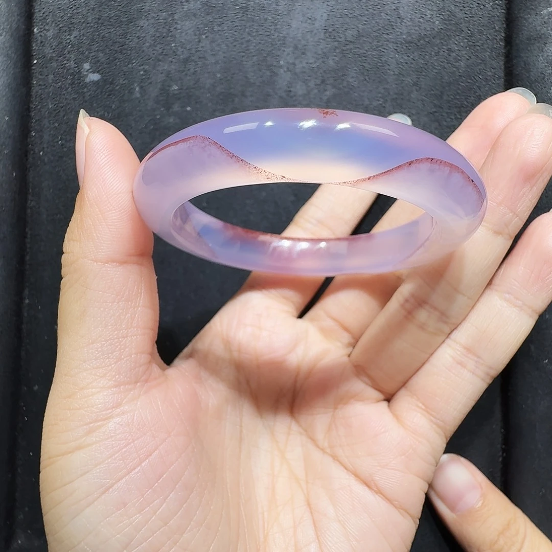 玛瑙/玉髓未镶嵌手镯俏色包容 买断价位不退不换