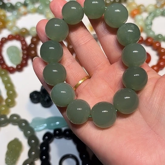 眠****蛇纹石玉未镶嵌手串