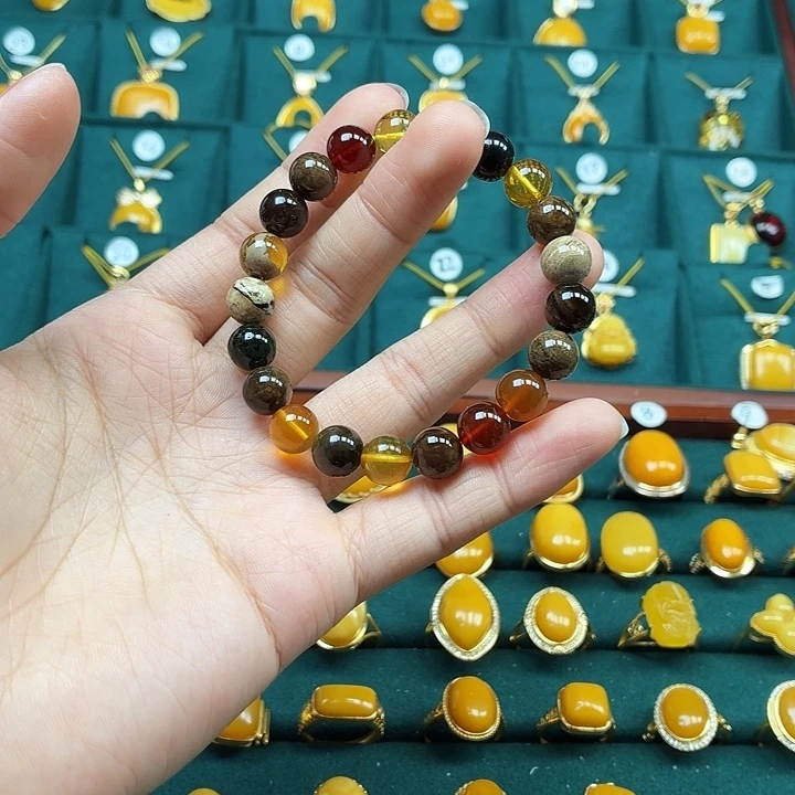 琥珀未镶嵌手链精品