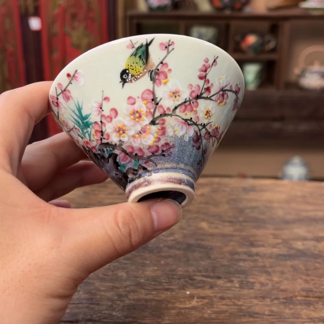 柴烧手工手绘陶瓷