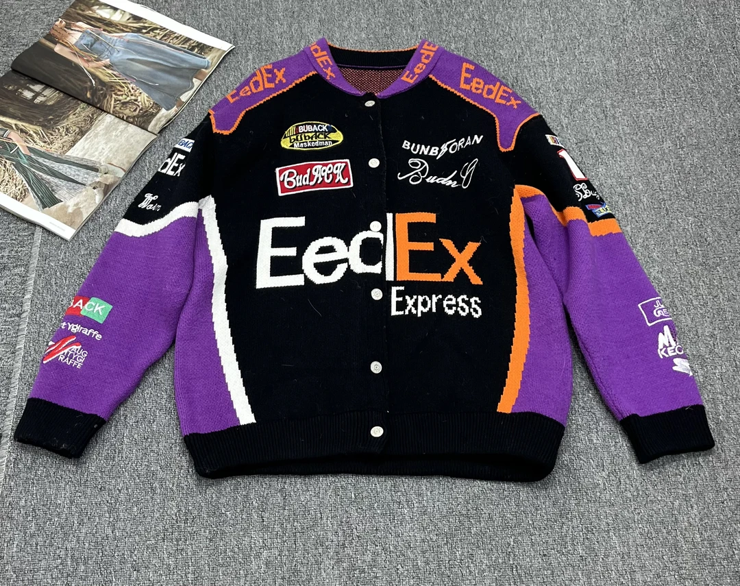 欧货女装原创不撞衫2024秋季新款个性时尚休闲字母撞色字母毛织