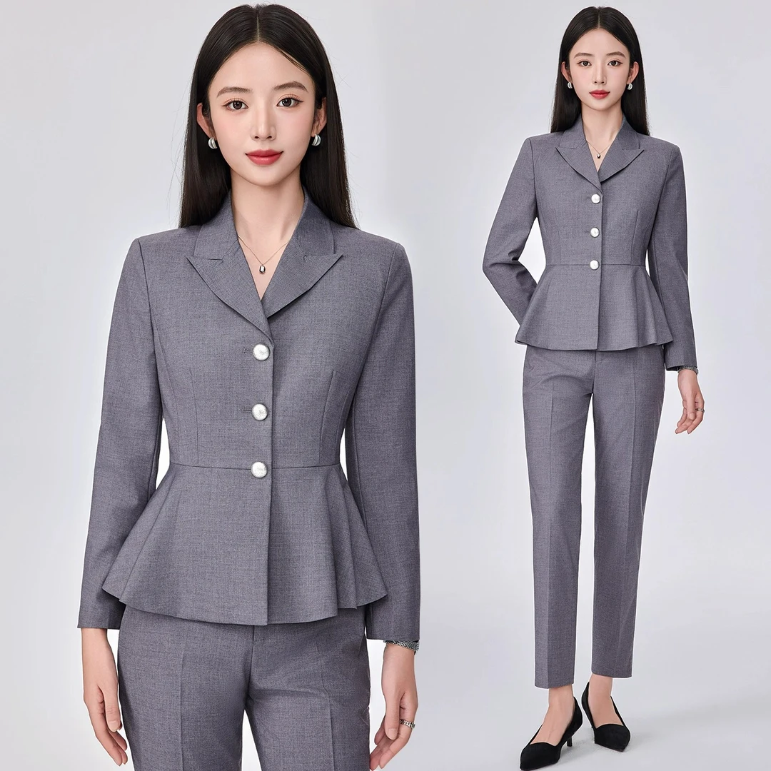职业装西装套装女案场客服酒店前台接待工装商场导购珠宝店工作服