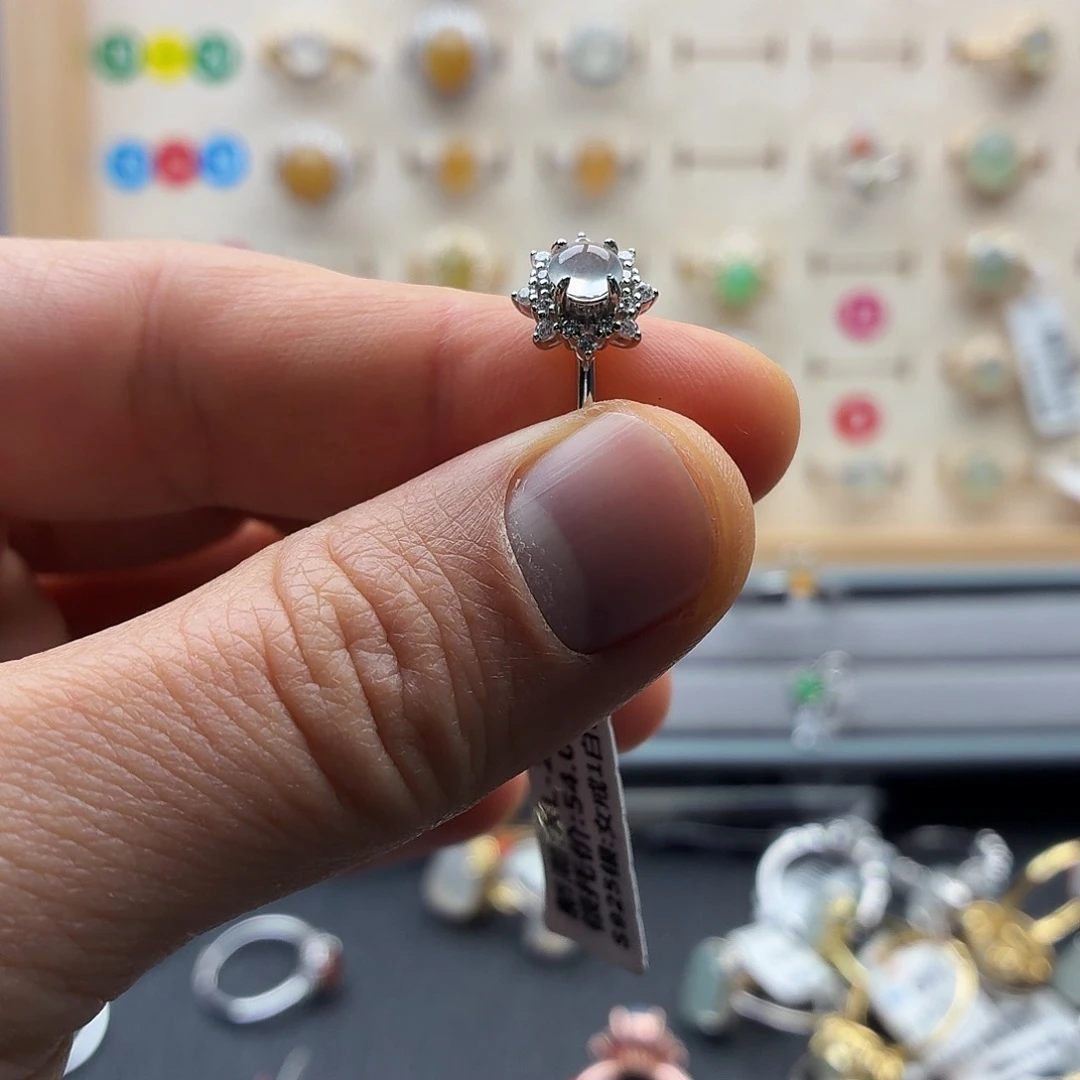 翡翠未镶嵌戒指天然缅甸A货翡翠，假一赔三