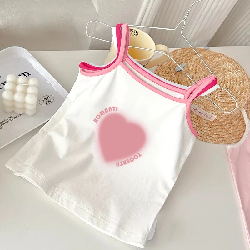 女童吊带背心纯棉薄款儿童外穿无袖坎肩内搭打底女孩夏季吊带衫