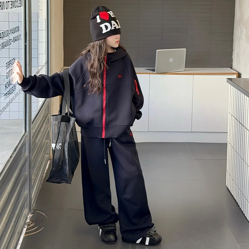 简约潮牌店铺儿童服装2025年新款衣服女童装秋装套装6-12岁高级感