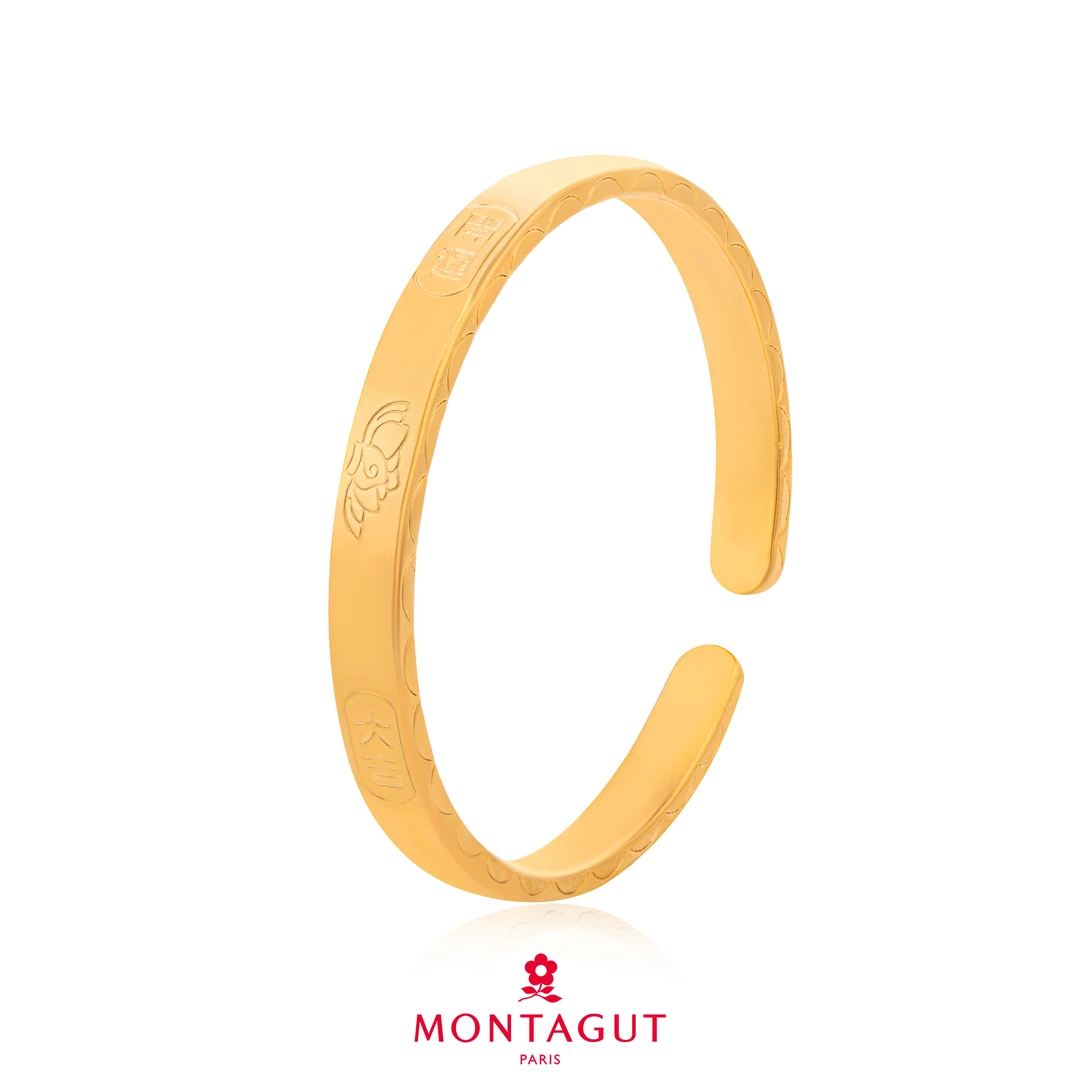 Montagut/梦特娇轻奢时尚小众开口开运大吉手镯