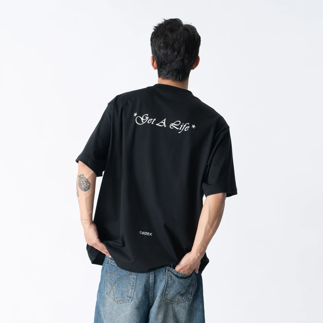 UnderbrokenUDBK复古假两件V领短袖凉感速干7A抗菌宽松T恤