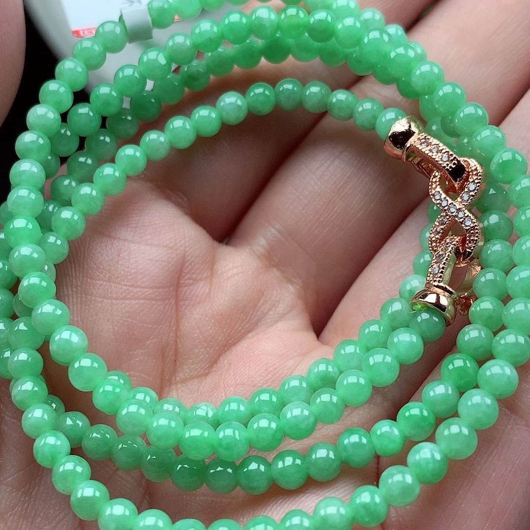 翡翠未镶嵌毛衣链翡翠