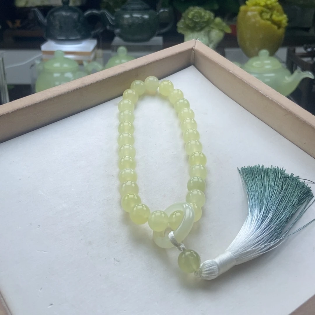 未镶嵌蛇纹石玉手链