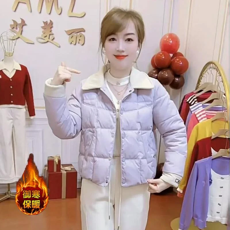 小个子短款棉衣外套女2025冬季新款时尚显瘦洋气百搭显瘦保暖服