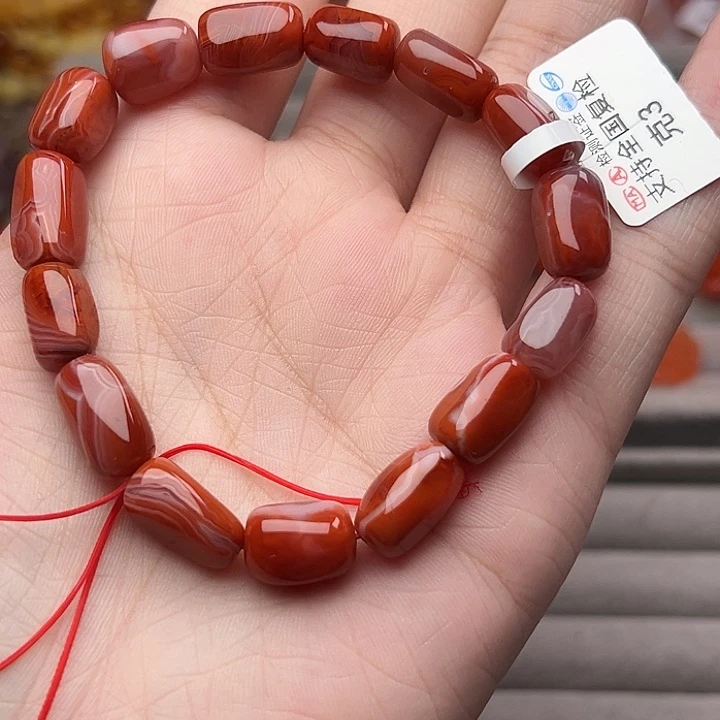 南红玛瑙合金手链24