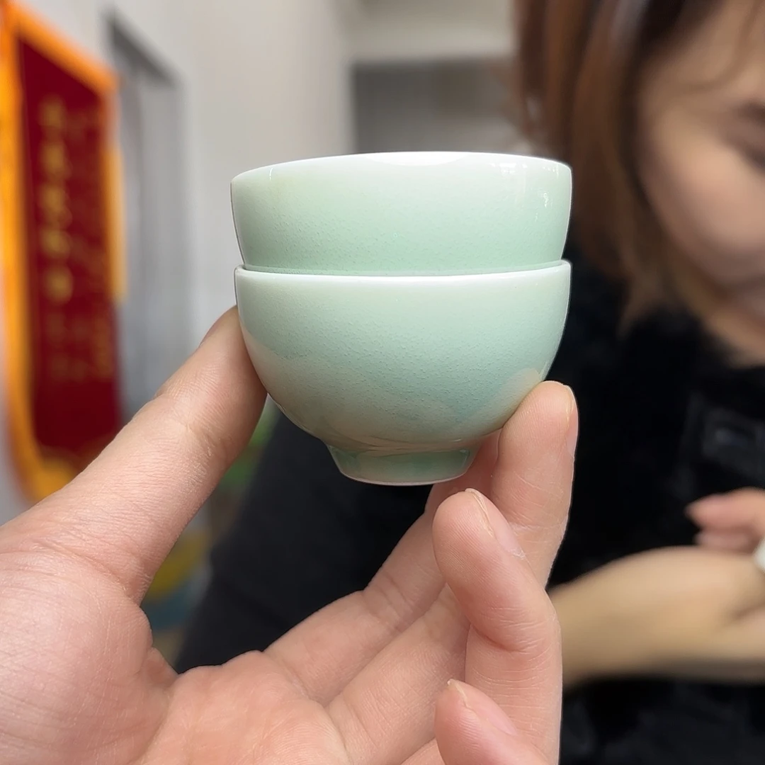 龙泉云间青瓷小米茶器