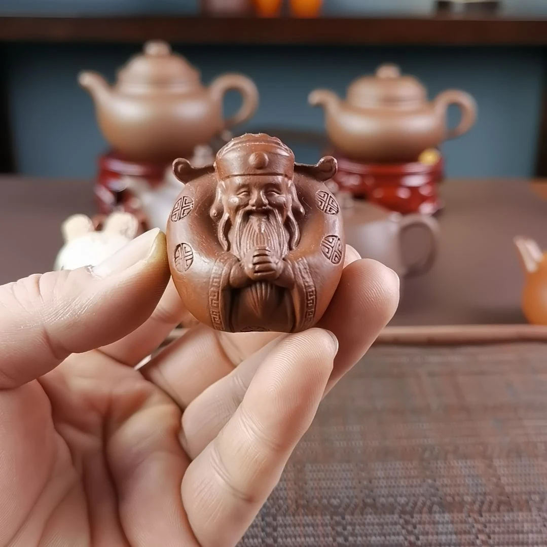 紫砂茶壶一朱泥福星茶宠