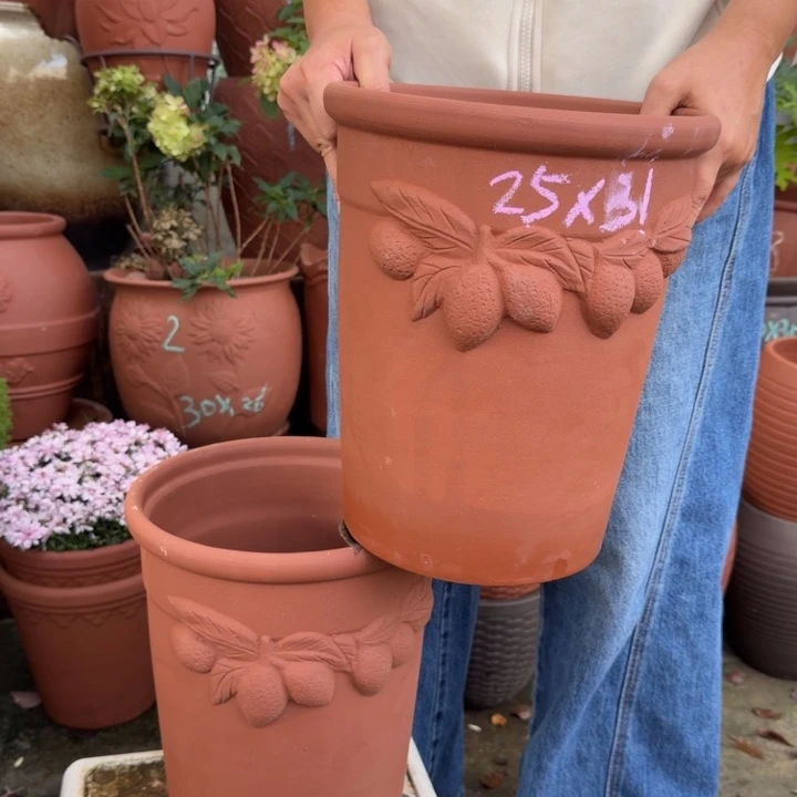 紫砂花盆口25高31宜兴紫砂粗糙正常