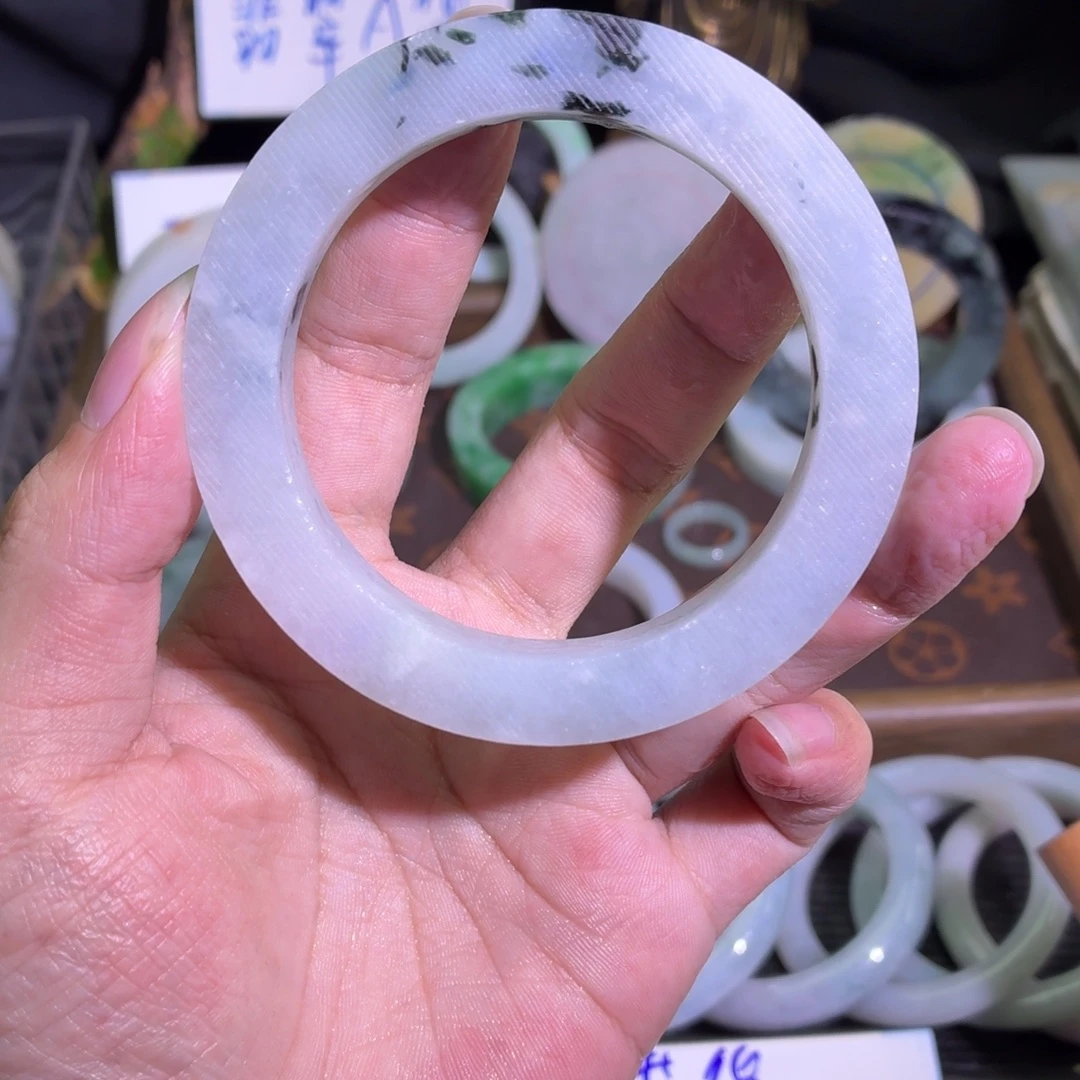 定制翡翠未镶嵌翡翠A货毛胚手镯定制