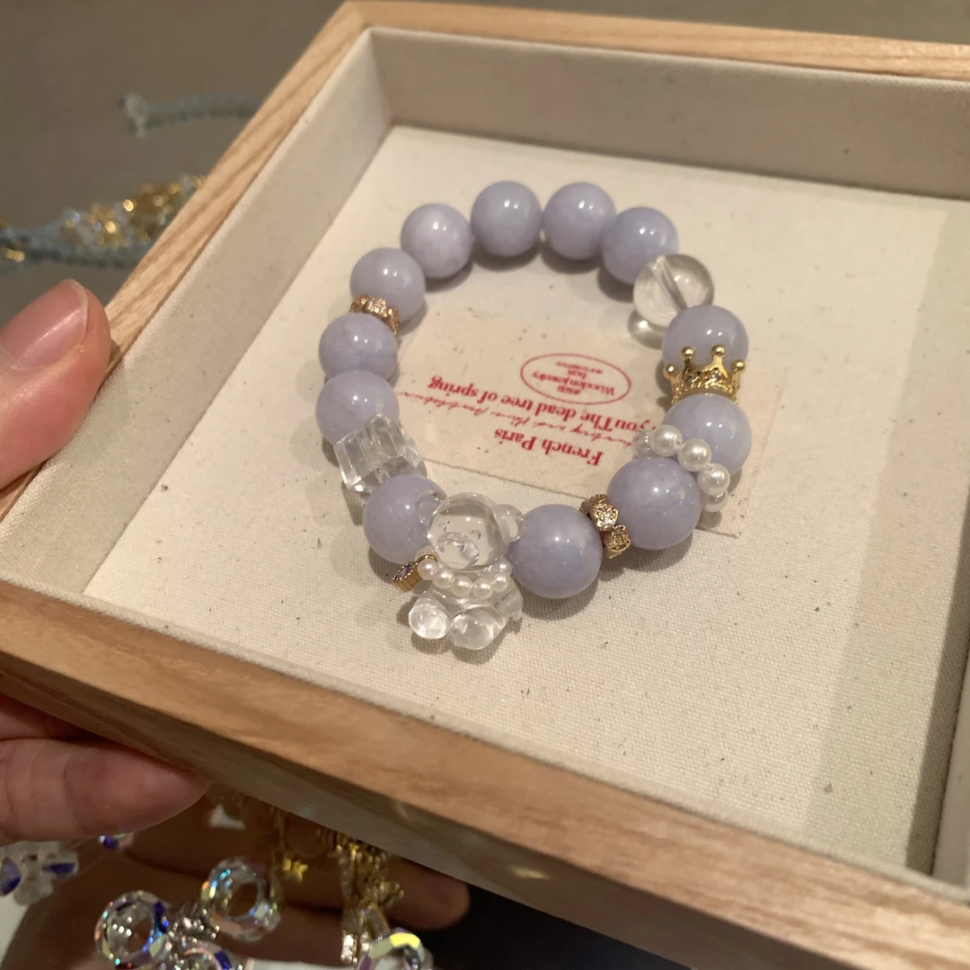 合金莫桑石手链 【小熊】小众百搭设计感甜美个性设计感手链