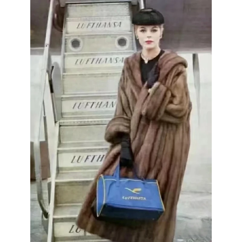 （ 依依）女士洋气水貂皮草保暖外套 380-5980时尚《以直播间为准》