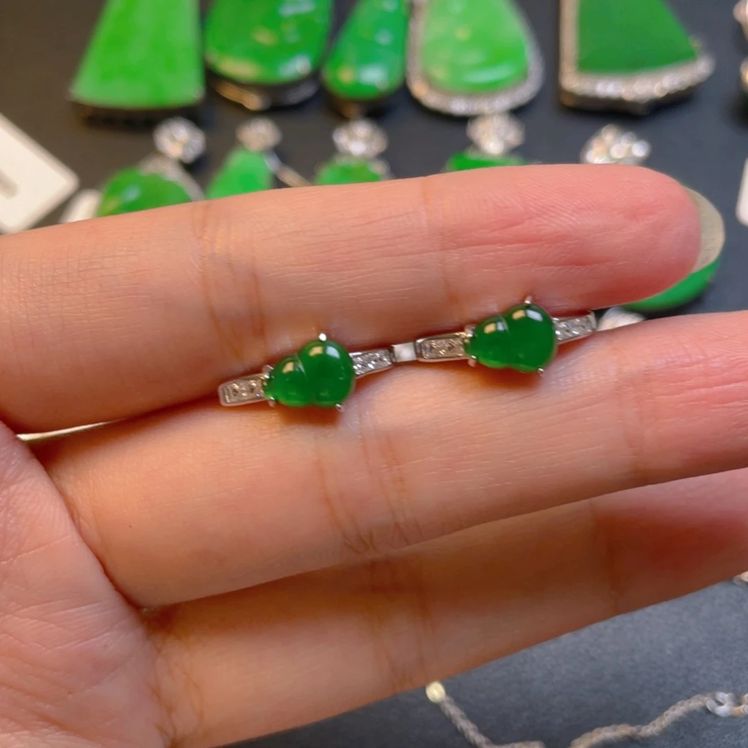 翡翠银S925镶嵌吊坠(不含链)