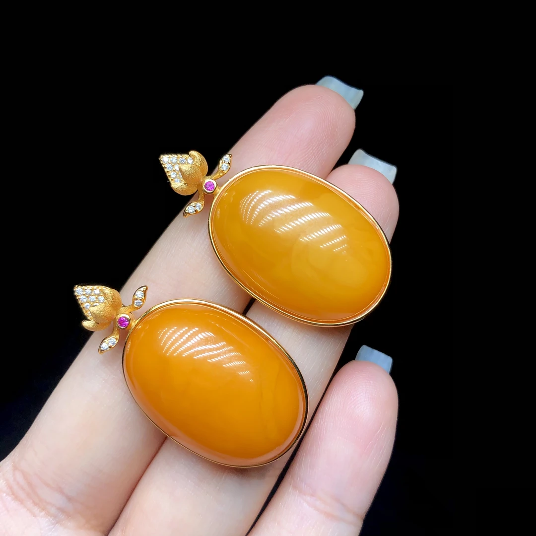 【云上】S925银蜜蜡吊坠-多样性发其一-25×17mm-DS81592（甄选）