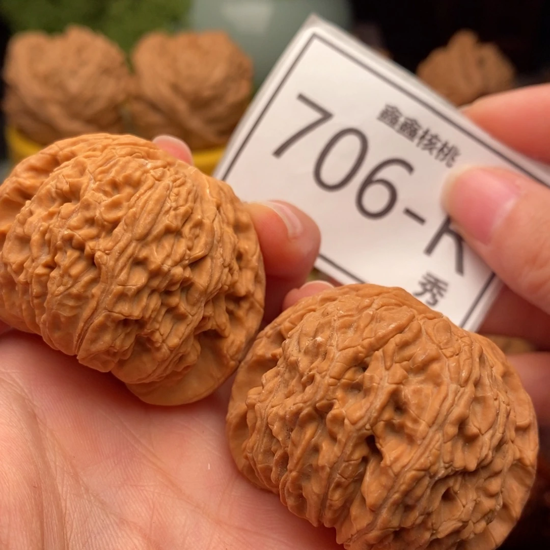 把件文玩核桃白狮45