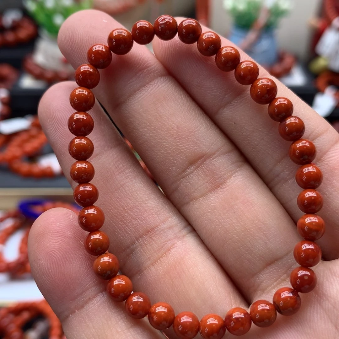 南红玛瑙手链未镶嵌